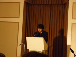 Garry Thomas Morse channels Jack Spicer reading After Jack Garry Thomas Morse at Heritage Hall, Vancouver
